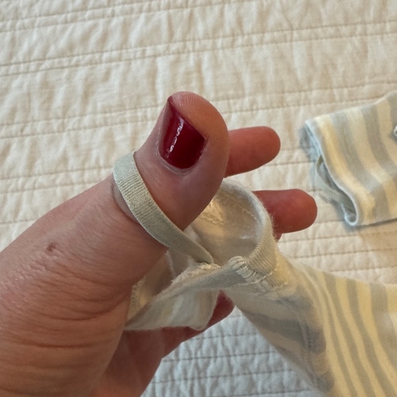 Patagonia Light Blue & Cream Striped Half-Zip Pullover - Picture 5 of 5